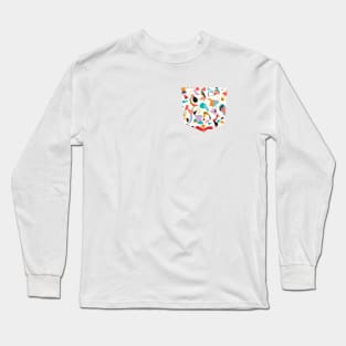 Pocket- abstract dreaming animal shapes Long Sleeve T-Shirt